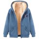 thumbnail image 2 of Chaqueta y sudadera informal con capucha de manga larga para mujer, con estampado de moda, de polar y capucha, 2 of 4