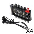 thumbnail image 1 of BELOVING 4x1 to 10 pin Fan HUB Splitter Extension Socket 12V Power Supply interface, 1 of 6