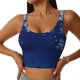 thumbnail image 1 of Fotbe Christmas Blue Sujetador Deportivo Largo sin Aros para Mujer con Almohadillas y Soporte Medio, Transpirable y Absorbente, Camiseta Tipo Chaleco o Tank Top-Medium, 1 of 8
