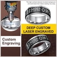 thumbnail image 2 of ORUYROP Can Engrave Viking Rune Spinner Rings for Men/Women, Size #7-#14 Chain Link Fidget Ring, Stainless Steel/Gold Plated/Black-Send Gift Box, 2 of 7
