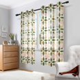 thumbnail image 2 of Yayeee Window Curtains Light Filtering 63"x52" Grommet Panel Pair Home Living Room Decor, Retro Black Stars, 2 of 7
