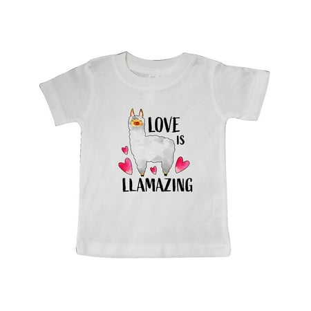 

Inktastic Valentine s Day Love is Llamazing with Cute Llama and Hearts Gift Baby Boy or Baby Girl T-Shirt