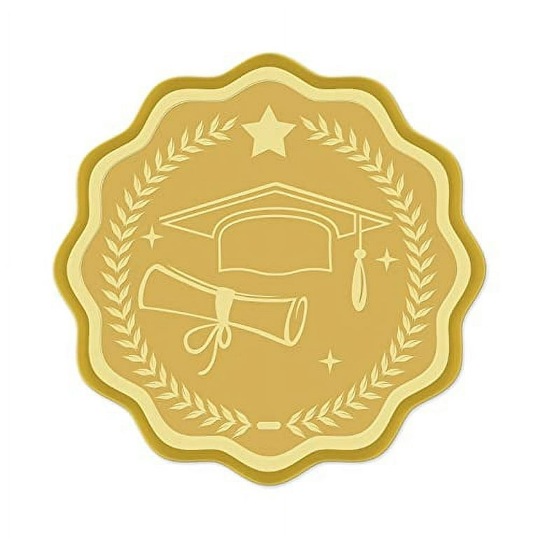 Gold Foil Certificate Seals Academic Excellence Self Adhesive
