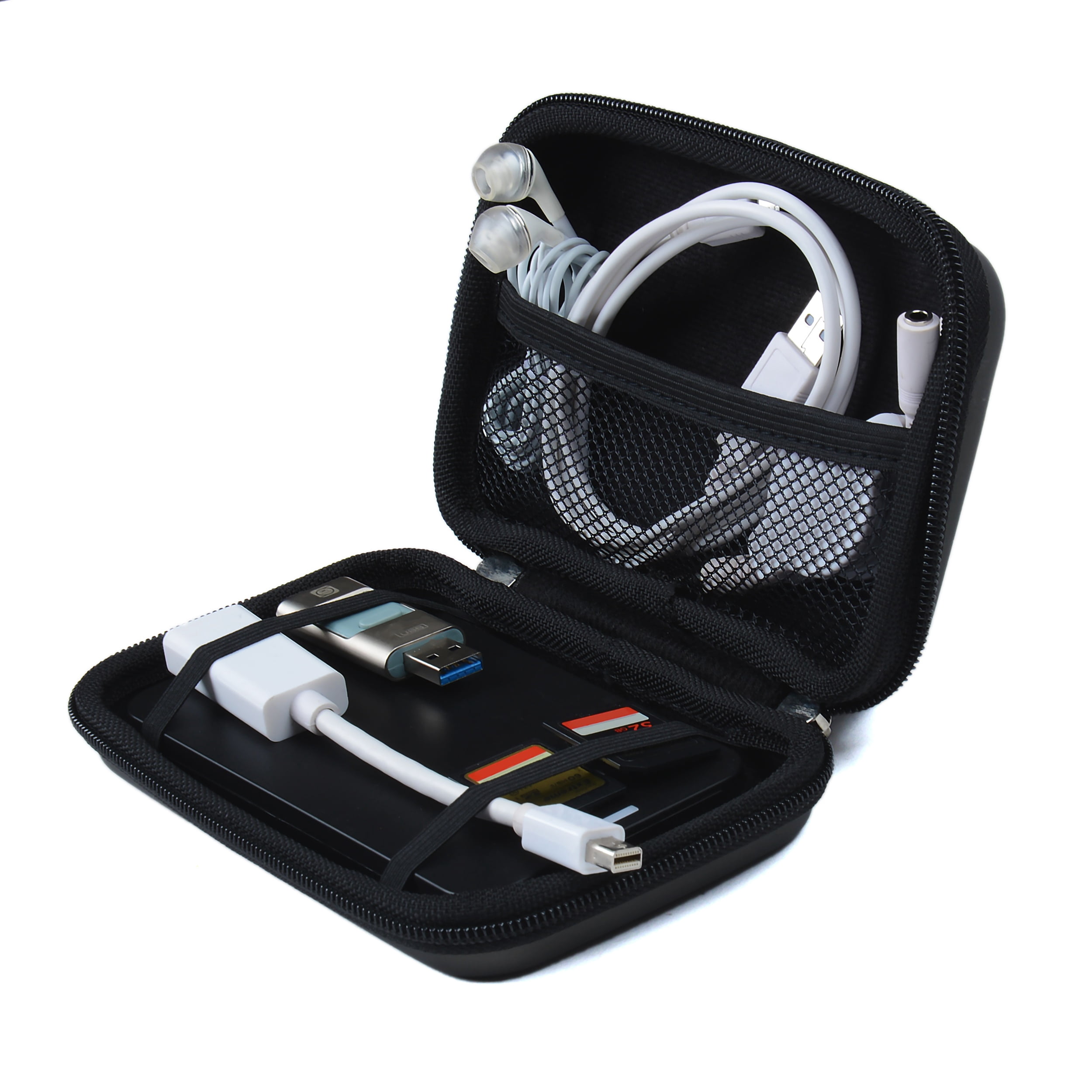 Travel Cable Management Organizer Nylon Hard Case Electronic Organizer Waterproof Portable Cable Bag for Electronics Accessories
