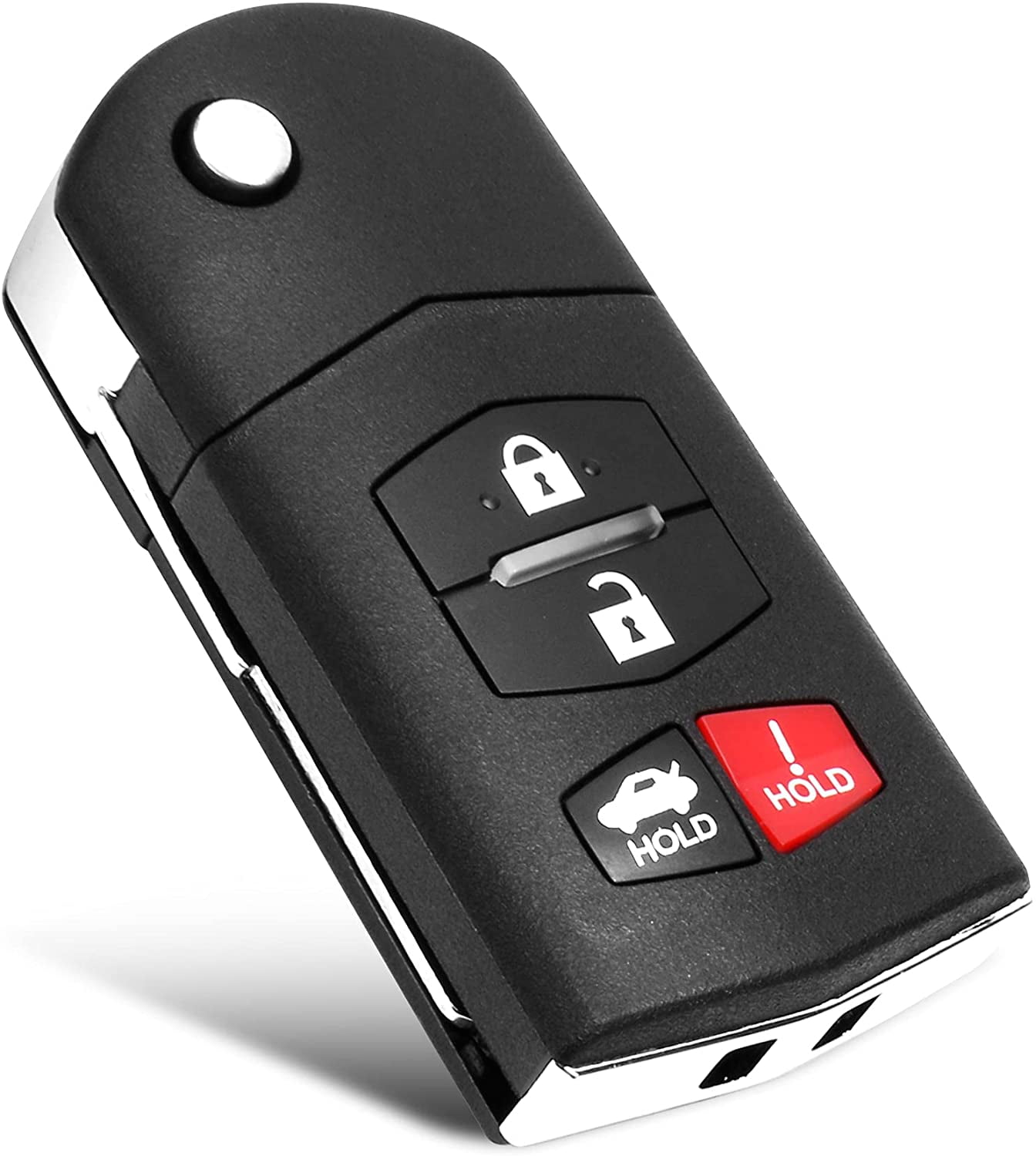 4 Button Folding Remote Keyless Key Shell Case Fob Housing Fit Mazda 3 6 MX-5
