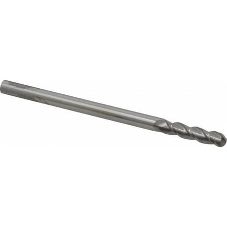 

Accupro 3/8 Diam 1-1/2 LOC 3 Flute Solid Carbide Ball End Mill Uncoated Single End 6 OAL 3/8 Shank Diam Spiral Flute