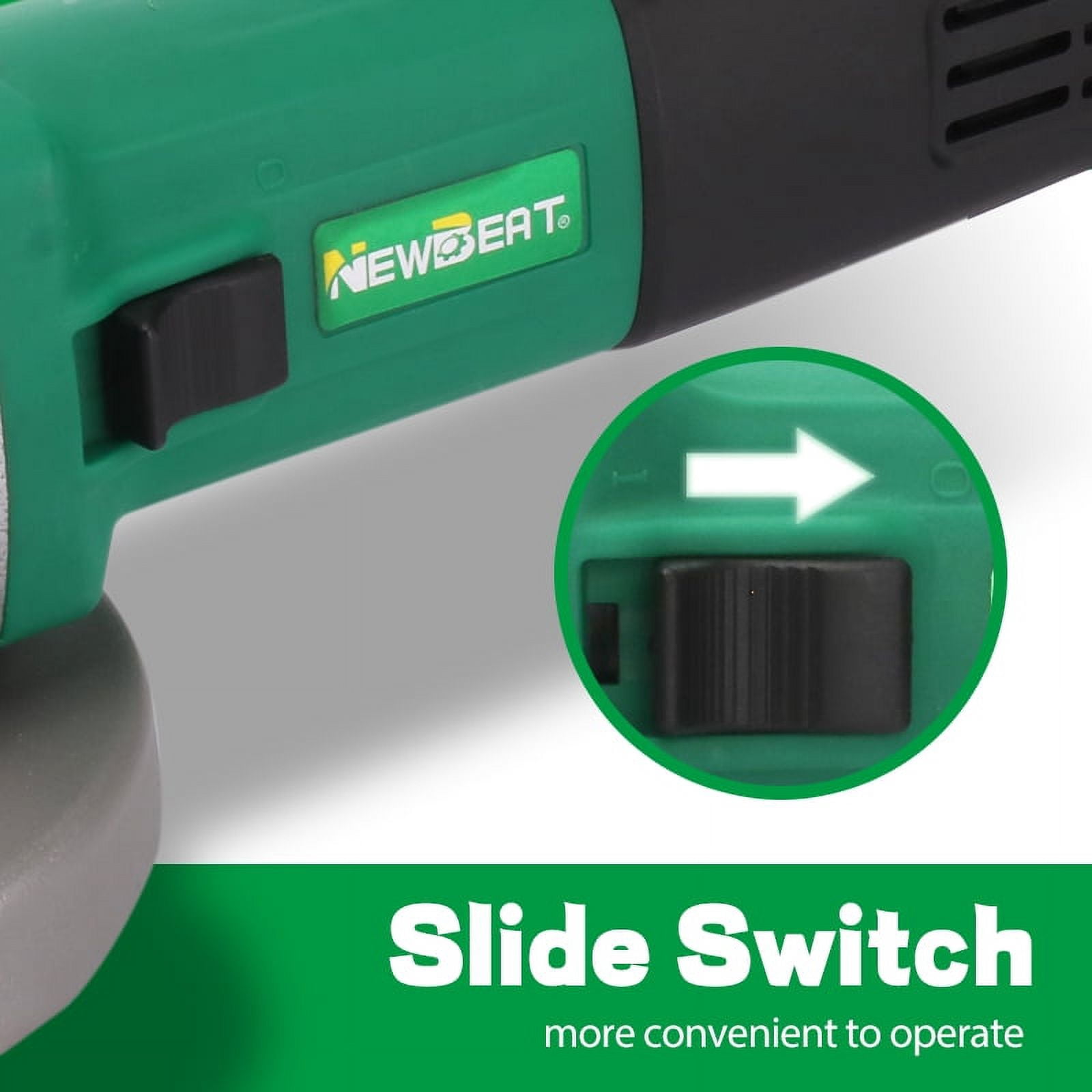 NEWBEAT Power Angle Grinder, 1000W 4-1/2 inch Electric Grinder Tool for for Metal and Wood Cutting, Grinding, Polishing