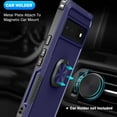 thumbnail image 2 of Nalacover For Google Pixel 6 Pro Slim Case,Luxury Hybrid Hard PC and TPU Rugged Bumper 3-In-1 Rotatable Magnetic Ring Kickstand Four Corner Guard Shockproof Anti-Scratch Back Phone Cover.Blue, 2 of 8