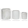 thumbnail image 5 of CosmoLiving by Cosmopolitan 15", 12", 9"H Indoor Outdoor White Porcelain Planter (3 Count), 5 of 11