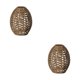 thumbnail image 4 of Wosthever Lámpara colgante tejida hecha a mano, pantalla artesanal para restaurante, Bar, comedor, cono caqui Cono caqui 2piezas, 4 of 6