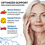 Granions Marine Collagen Peptides Powder Pomegranate, Hyaluronic Acid + Biotin + Vit C, 275g