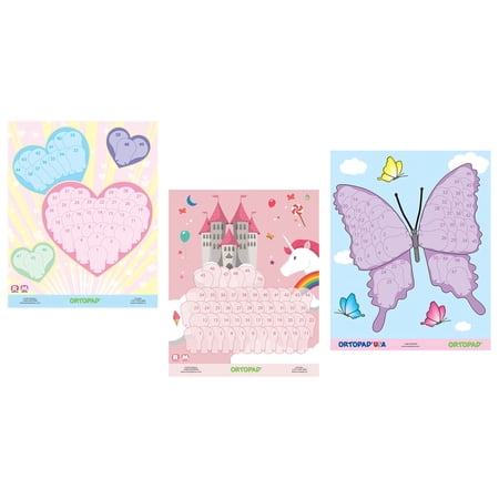 Ortopad Girls Reward Poster Pack, Hearts/Castle / Butterfly