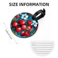 thumbnail image 5 of Cherry 2pcs PU Leather Round Bag Tags Suitcase Handbag Tags with Privacy Cover and Name ID Tag for Travel Luggage, Handbags, Backpacks, School Bags, 5 of 6
