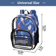 thumbnail image 4 of PVC Transparent Backpacks Clear Backpack for Travel and Outings Ice Cream Cones and Shooting Stars, 4 of 7