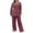 Purple, variant on yievot Women's Knit 2 Piece Outfits Crewneck Long Sleeve Pullover Sweater Tops and Pants Lounge Sets