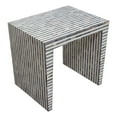 thumbnail image 5 of Diamond Sofa MOSAICETBI Mosaic End Table with Bone Inlay & Linear Pattern, Black & White, 5 of 7