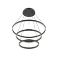 thumbnail image 2 of Kuzco Lighting Cerchio 3 Layer 32" Chandelier Textured Down Only 930 TRIAC 120 154W Black, 2 of 3