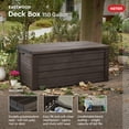 thumbnail image 2 of Keter Eastwood 150 Gallon Durable Resin Outdoor Deck Box Storage Organization, Brown, 2 of 4
