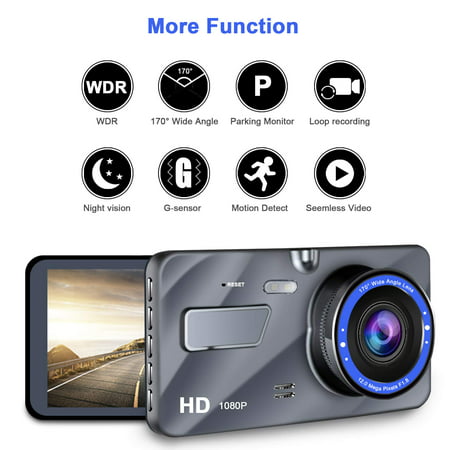 4 Inch Screen High Resolution 2.5D Double Lens Front and Back Double Recording Traffic (Best High Quality Screen Recorder)