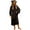 #0067-Black, variant on Ailaofu Womens Flannel Nightgown Long Sleeve Victorian Ruffle Nightgowns Knee Length Sleepwear Soft Cozy Loungewear