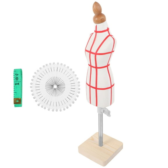 HOOWIFFY 1Set Practical Sewing Mannequin Dress Form with Wood Stand for Tailoring and Display