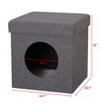 Mllieroo Foldable Cat Cube Bed 15'' Cat House Cat scratch board Pet