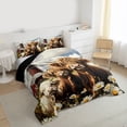 thumbnail image 3 of jejeloiu Kawaii Daisy Cow Full Size Comforter Sets,Old Barn Door Bedding Comforter Set,Rustic Western Farmhouse Cabin Bedding Sets For Girls Boys,Microfiber Bedroom Decor Reversible,3-Piece, 3 of 8