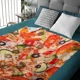 thumbnail image 5 of Manta de franela suave con forma de pizza realista, divertida y creativa, para cama, manta de comida, colcha, manta novedosa, regalo para niños y adultos, 5 of 5