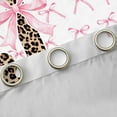 thumbnail image 4 of Castle Fairy Boys Girls Letter Monogrammed J Black Out Curtains,Kawaii Pink Bow Curtains Pack of 2 (42x63 Each),Animal Leopard Print Bedroom Curtains,Breathable Home Decor, 4 of 6