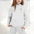 thumbnail image 2 of RTKFRFLM Girls Outfit 2 Piece Hoodie And Pants Set Kids Casual Outfit Letter Print Sweatshirt Outfit Joggers Comfy Toddler Winter Clothes Clothing Sets,Size 4-5 Years, 2 of 4