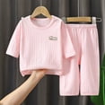 thumbnail image 2 of enyan Girl Toddler Baby Clothes 3 6 12 18 24 Months 2T 3T 4T 5T Boys Fall Winter Outfits 2PCS Letter Print Round Neck Long Sleeve Top Pants Set Boys Cotton Pajamas（Pink,2-3 Years）, 2 of 3