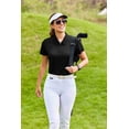thumbnail image 3 of Pinspark Polo Shirts for Women Moisture Wicking Golf Shirt Half Zip Pullover Curved Hem Athletic Tennis Tops, 3 of 7