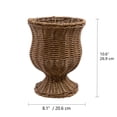 thumbnail image 3 of My Texas House 8 Inch Goblet Woven Planter Urn Shape, Brown, 3 of 9