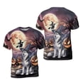 thumbnail image 3 of Spooky Halloween Night Witch Siberian Husky Glowing Pumpkins All Over Print 3D Shirt Unisex Merch Husky Dog Lover Gifts - 12015, 3 of 6