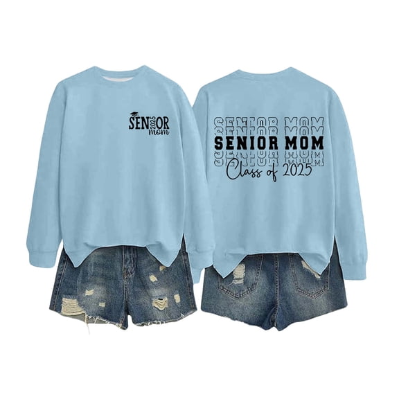 Women Sweatshirt Womens Long Sleeve Sweatshirt Womens Pullovers Sky Blue Crewneck Sweatshirts Women Winter Fashion Adult Sweatshirt