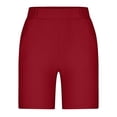 thumbnail image 4 of zbxnLI Bermuda pour Femmes Été Décontracté Taille Haute Jambe Droite Extérieur Randonnée Voyage Shorts avec Poches, 4 of 7