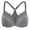 Anthracite, variant on MELENECA Female Racerback Front Closure Unlined Underwire Bra for Women Black 38B