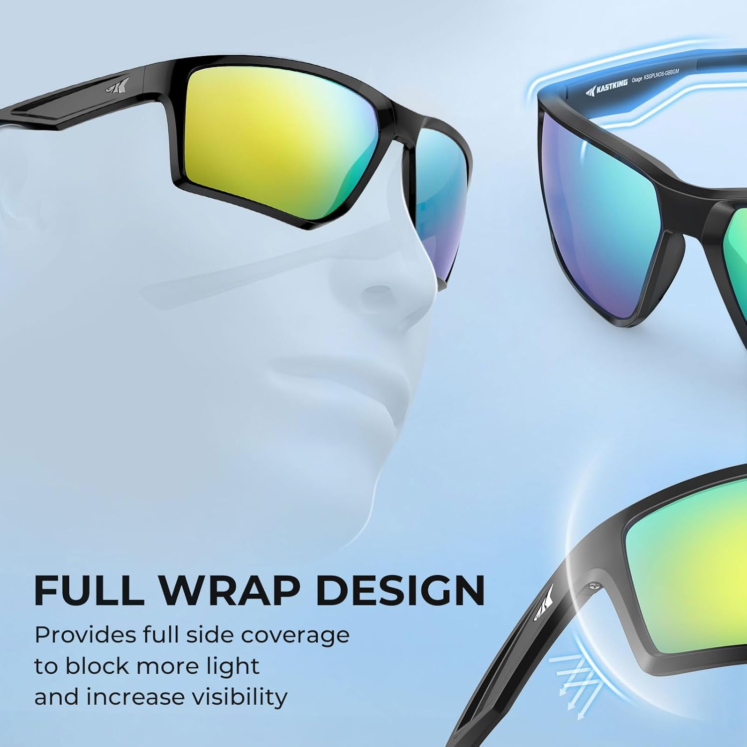 KastKing Polarized Sport Sunglasses, UV Protection Osage