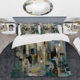 thumbnail image 2 of Designart "Reality Transcendence V" Abstract Landscape Bedding Covert Set - Abstract Landscapes Green Landscapes Bed Set With 2 Shams, 2 of 6