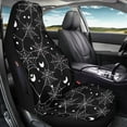 thumbnail image 5 of Binienty Halloween Car Seat Covers Airbag Compatible 2 Pack Cloth Car Seat Covers Front Seats Only Breathable Spider Web Moon Bucket Protectors for Cars SUV Truck Van, 5 of 8