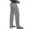 thumbnail image 5 of Afuyipoi Sleep Pants for Men,Drawstring Breathable Solid Color Classic Lounge Pants Gray L, 5 of 9
