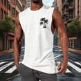 thumbnail image 4 of Mceream Tank Tops Men Gym Workout Summer Cotton Sleeveless Graphic Printed T Shirts Crewneck Casual Vacation Tank Comfort Quick Dry Stretch Everyday Sleeveless Top White XL, 4 of 5