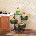 thumbnail image 5 of Round Rotating Multi-Layer Kitchen Storage Shelf, Fruit and Vegetable Storage Basket, Kitchen Storage Rack Floor-Standing, Household Storage Rack for Kitchen Living Room Toilet,28*75CM, 5 of 5