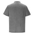 thumbnail image 5 of Ashirexll T Shirts for Man, Big and Tall Shirts for Men, Summer Casual Retro Shirts Solid Color Classic Turndown Collar T-Shirts, 5 of 6