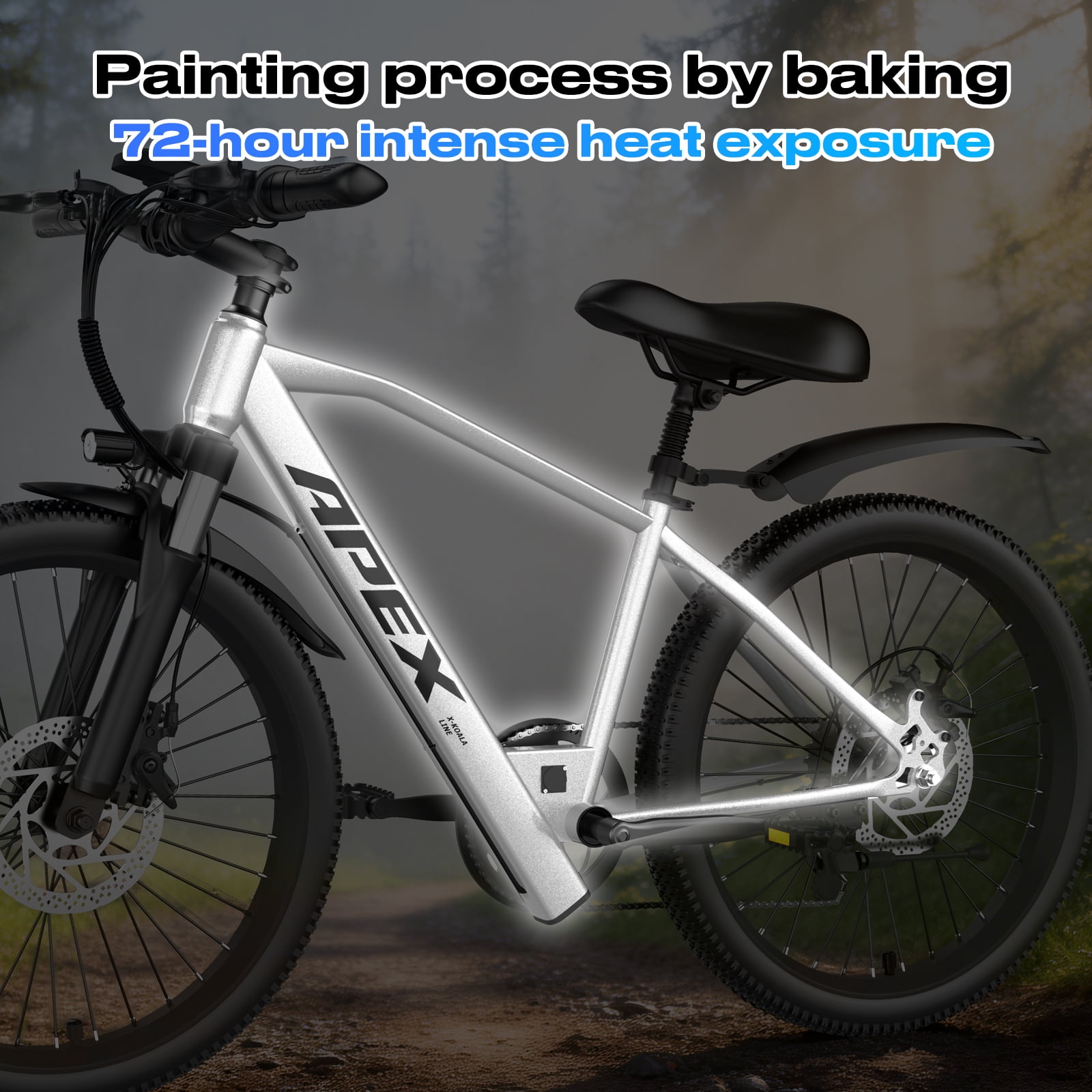26" Electric Bike for Adults, Ebike with 4 Modes & 7-Speed, UL2849 Certified, 1200W Peak Motor, Max 28Mph & 50Miles, Internal Removable Battery,Shock Absorber, Electric City Commuter Bicycle