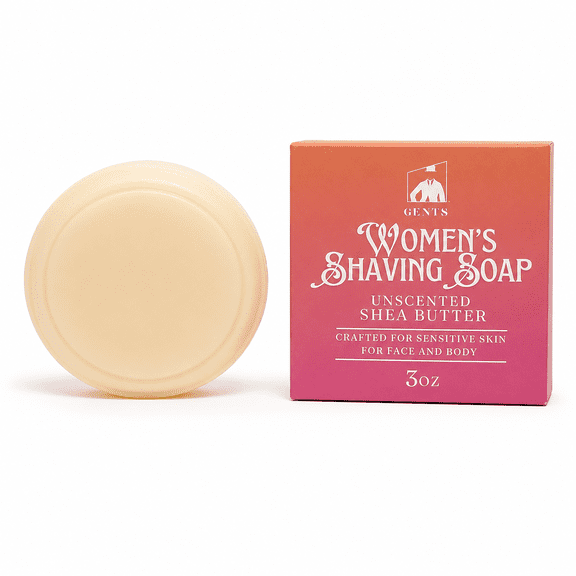 Women's Unscented Shea Butter All Natural Shaving Soap – Ideal for Sensitive Skin, Long Lasting, and Perfect for Shaving Legs – Moisturizes and Rehydrates Skin
