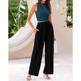 thumbnail image 7 of BTFBM Summer Outfits For Women Cropped Sleeveless Tank Tops Wide Leg Pants 2 Piece Sets Beach Lounge Set Clothing, 7 of 7