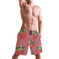 thumbnail image 5 of IAUYY Men's Quick-Dry Beach Shorts with All-Over Print - Lightweight Swim Trunks for Summer (S-XXL) Machine Washable,Strawberries, 5 of 8