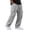 Gray -CY70, variant on Mens Pants Casual Elastic Waist Drawstring Cotton Linen Cargo Beach Pant Straight Leg Summer Yoga Trouser with Pocket 2026 Black M