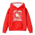 thumbnail image 4 of KHONTS Cartoon Printed Hoodies for Girls Cute Winter Fall Long Sleeve Hooded Sweatshirts Casual Loose Fit Warm Pullover Tops with Pocket,Size 4-14 Years, 4 of 4